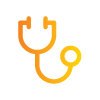 Orange stethoscope icon