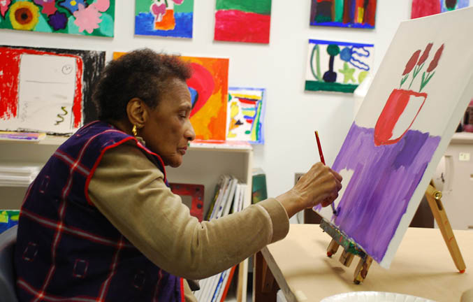 Woman painting